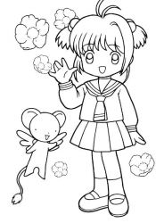 plansa de colorat sakura  #19