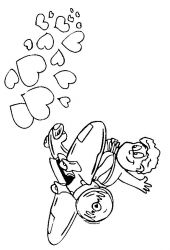 plansa de colorat sfantul valentin #4