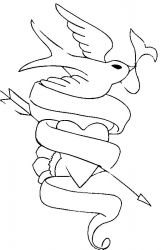 plansa de colorat sfantul valentin #5