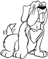 plansa de colorat sfantul valentin #6