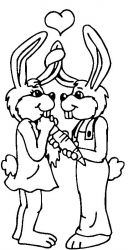 plansa de colorat sfantul valentin #4