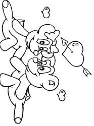 plansa de colorat sfantul valentin #6