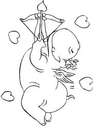 plansa de colorat sfantul valentin #14