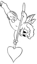 plansa de colorat sfantul valentin #15