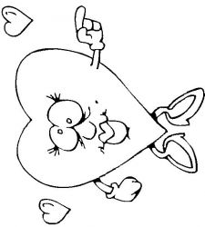 plansa de colorat sfantul valentin #18