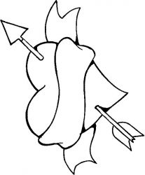 plansa de colorat sfantul valentin #20