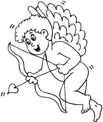 plansa de colorat sfantul valentin #1