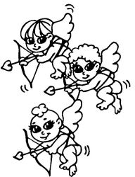 plansa de colorat sfantul valentin #3