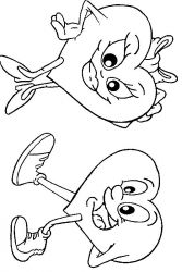 plansa de colorat sfantul valentin #4