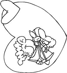 plansa de colorat sfantul valentin #9