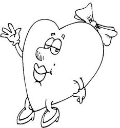 plansa de colorat sfantul valentin #11