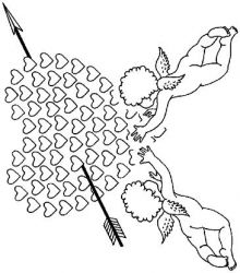 plansa de colorat sfantul valentin #20