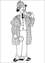 plansa de colorat sherlock holmes #1