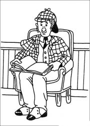 plansa de colorat sherlock holmes #5