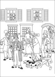 plansa de colorat sherlock holmes #7