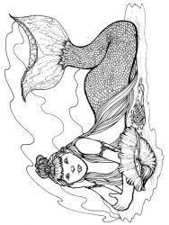 plansa de colorat sirene #2