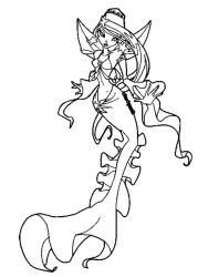 plansa de colorat sirene #7