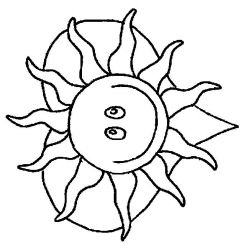 plansa de colorat soarele #19