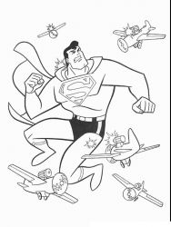 plansa de colorat superman #5