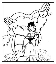 plansa de colorat superman #6