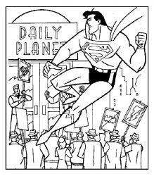 plansa de colorat superman #7