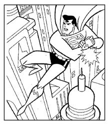 plansa de colorat superman #8