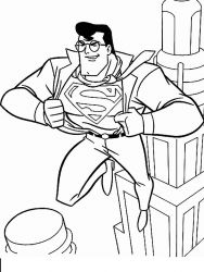 plansa de colorat superman #9