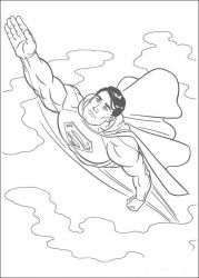 plansa de colorat superman #10