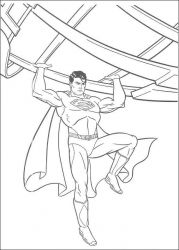 plansa de colorat superman #18
