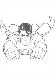 plansa de colorat superman #20