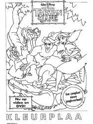 plansa de colorat tarzan #4