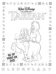 plansa de colorat tarzan #6