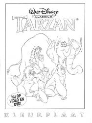 plansa de colorat tarzan #16