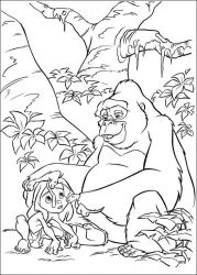 plansa de colorat tarzan #8