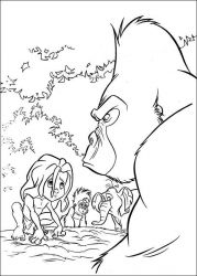 plansa de colorat tarzan #12
