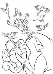 plansa de colorat tarzan #18