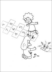 plansa de colorat the simpsons #1