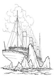 plansa de colorat titanic #8