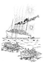 plansa de colorat titanic #13