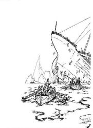 plansa de colorat titanic #17