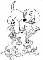 plansa de colorat toy story #8