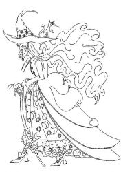 plansa de colorat vrajitoare #20