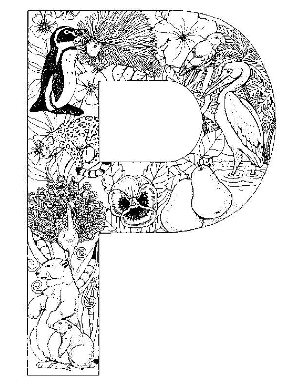 Alfabetul cu animale de colorat p16