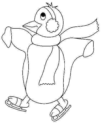 Animale pinguini de colorat p21