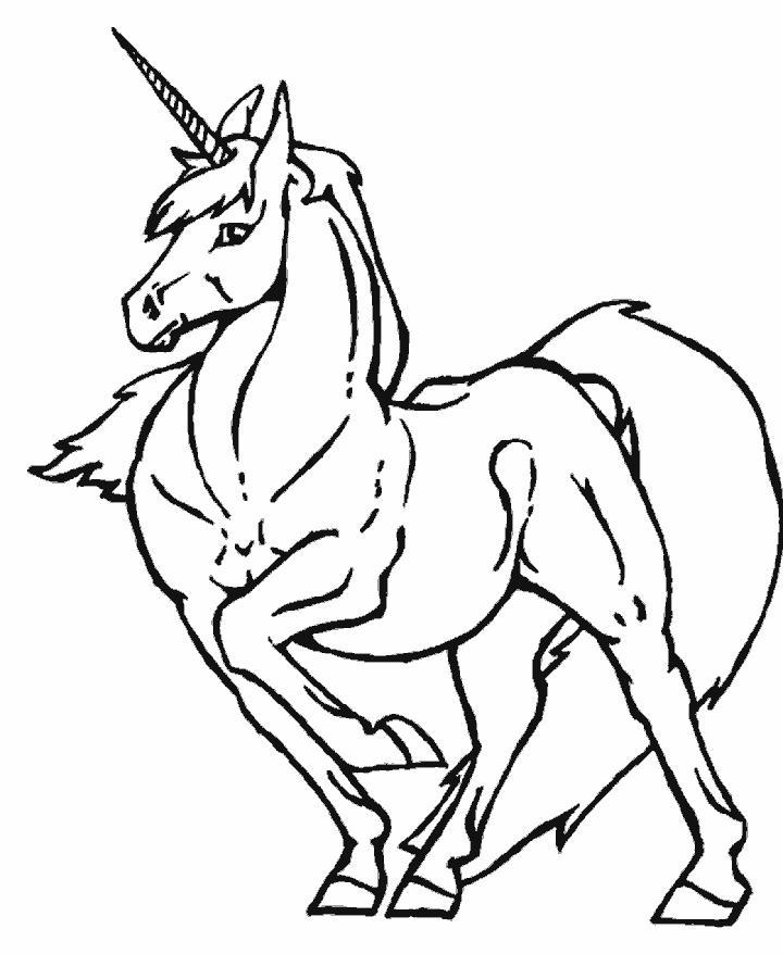 Planse de colorat Animale unicorni de colorat p01 Desene