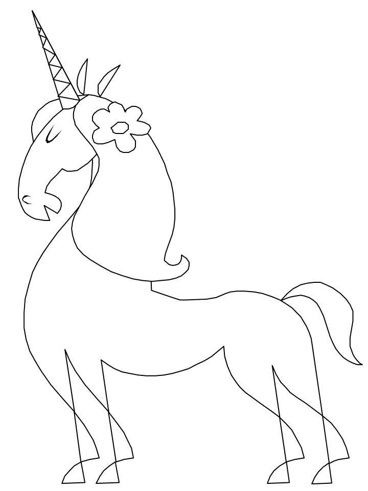 Planse De Colorat Animale Unicorni De Colorat P23 Desene De