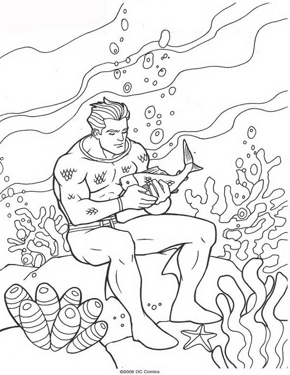 Aquaman de colorat p15