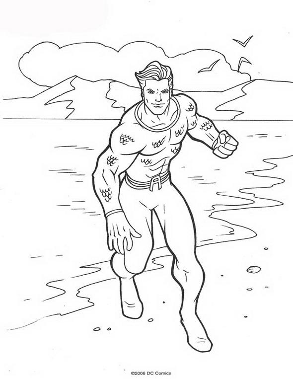 Aquaman de colorat p22
