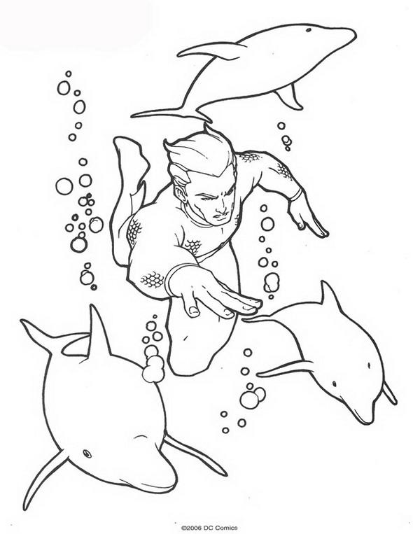 Aquaman de colorat p26