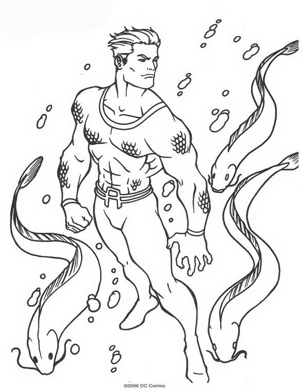Aquaman de colorat p28